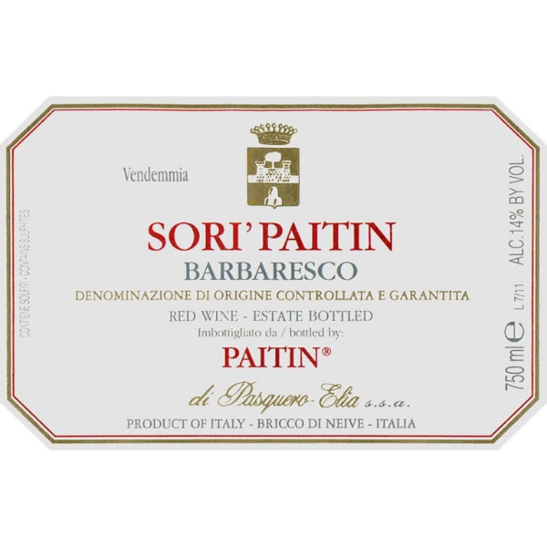 2019 Pasquero-Elia – Barbaresco Sori Paitin