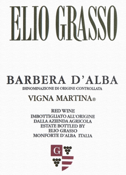 2021 Grasso, Elio – Barbera d’Alba Vigna Martina