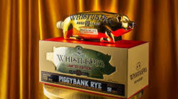 WhistlePig 10 yr PiggyBank Rye Gold Limited Edition Whiskey 1L