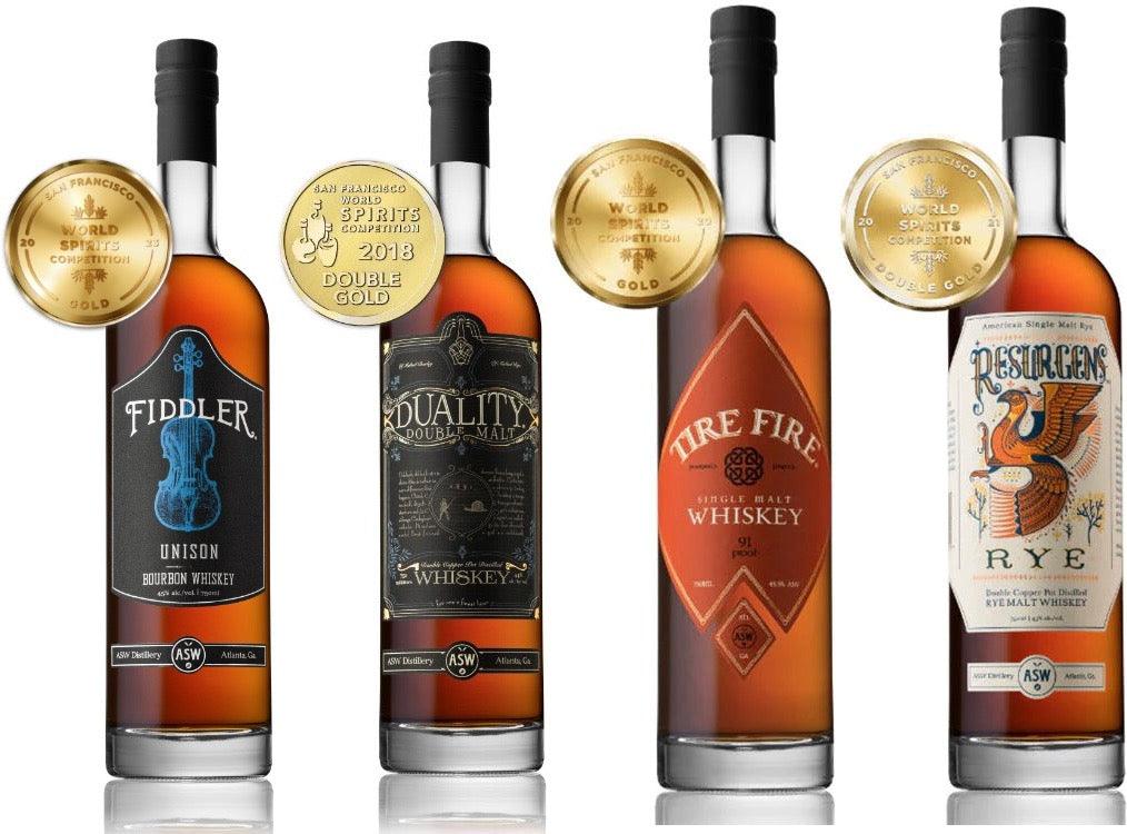 ASW Distillery Duality & Fiddler Unison & Resurgens Rye & Tire Fire Whiskey Bundle