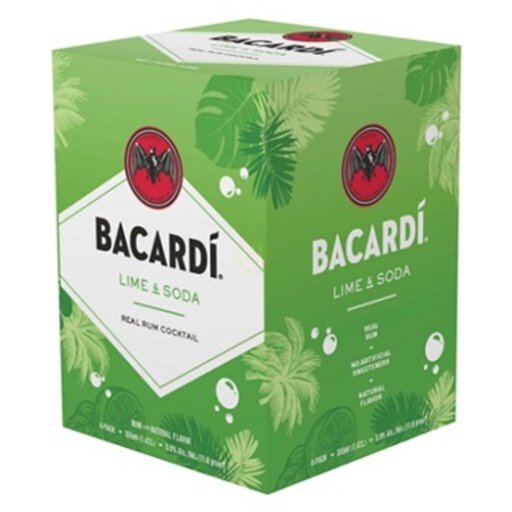 Bacardi Lime & Soda Rum Cocktail 4 Pack